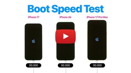 Boot Speed Test: iPhone 17 Pro Max vs iPhone Air vs iPhone 17 [Video]