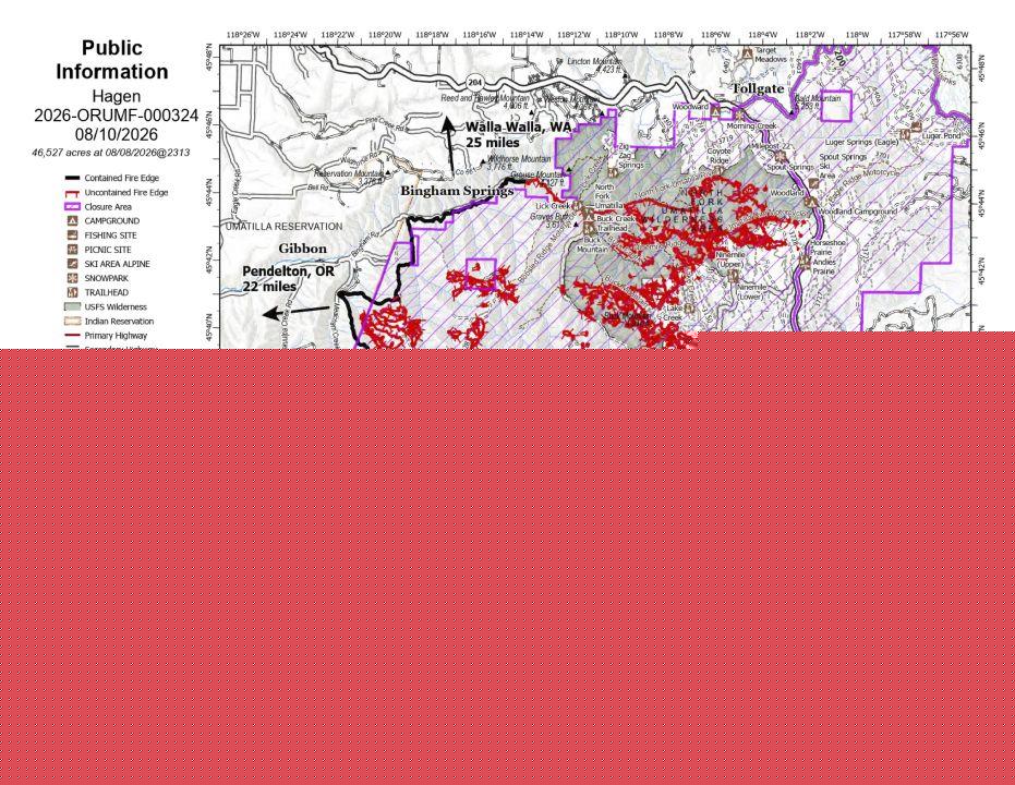 Umatilla National Forest fires update