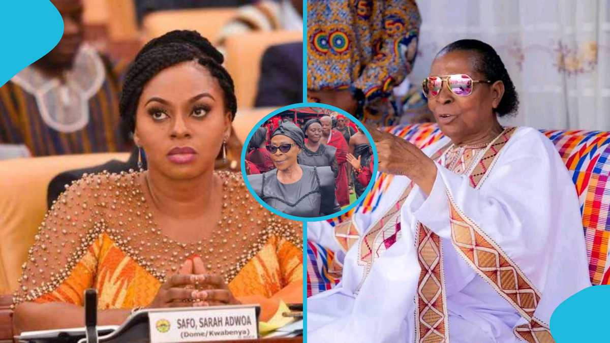 Adwoa Safo's mother arrives at Apostle Kantanka's burial proceedings amid court injunction