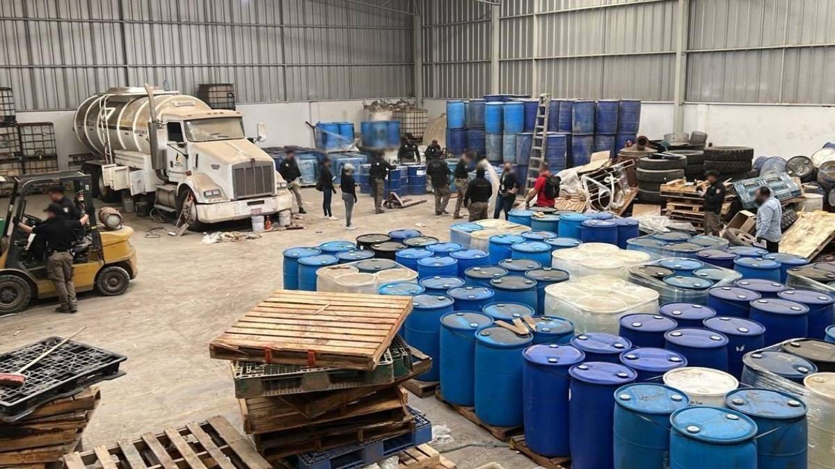 Decomisan 7 mil litros de huachicol y precursores químicos en Durango