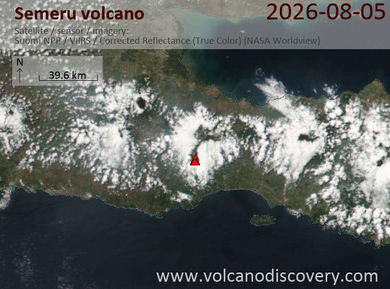 Semeru Volcano Volcanic Ash Advisory: VA TO FL150 MOV NW OBS AT 06/0020Z EST VA DTG: 06/0100Z to 15000 ft (4600 m)