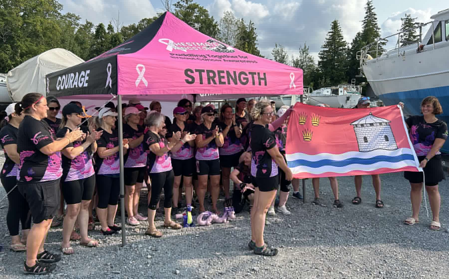 Chestmates Kingston to carry city flag in parade of breast-cancer survivors in France, before racing to win