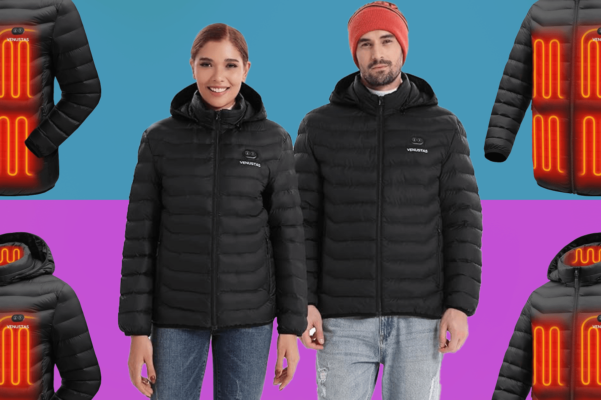 This 40% off heated down jacket has ‘winter uniform’ written all over it