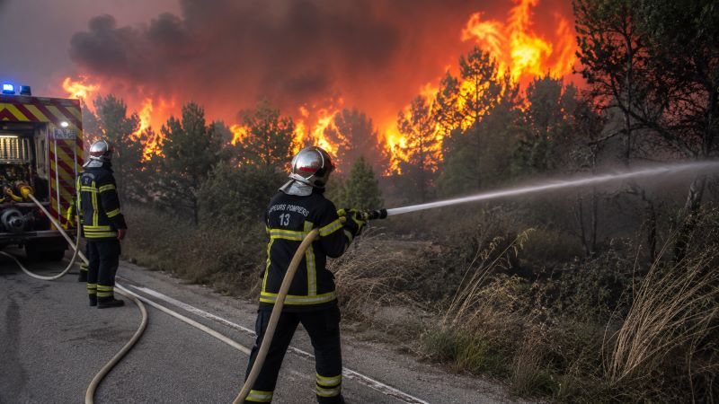 Flames and Fury: France’s Firefighters Battle Searing Wildfires
