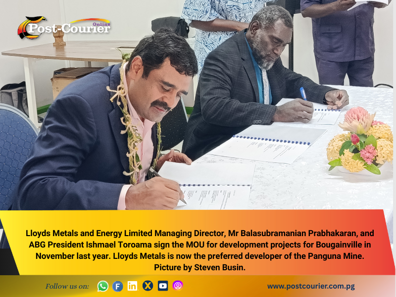 Lloyds Metals named preferred partner for Bougainville’s Panguna Mine Development