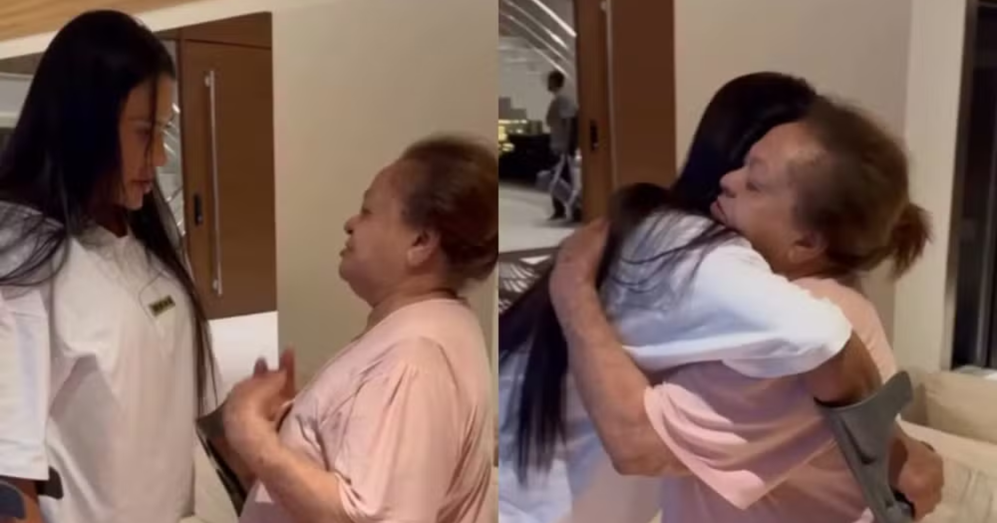 Gracyanne encontra a mãe de Belo após cirurgia e revela o que aconteceu: “Amor”