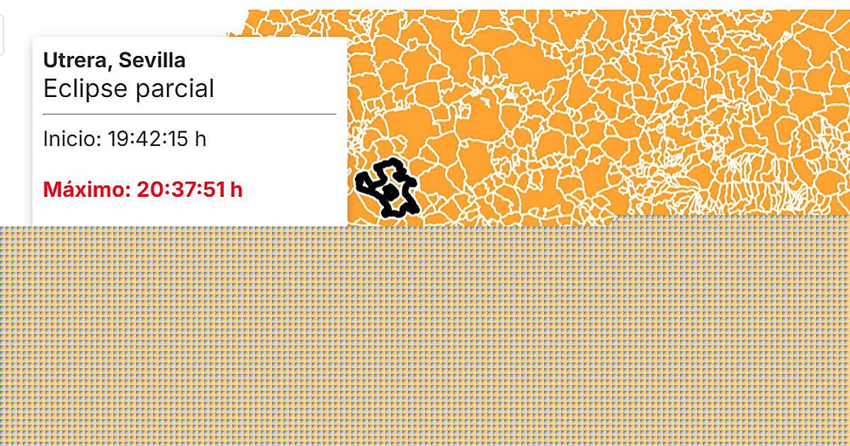 Mapa del eclipse solar del 12 de agosto en Sevilla: la mejor hora para disfrutar su fase máxima en cada pueblo