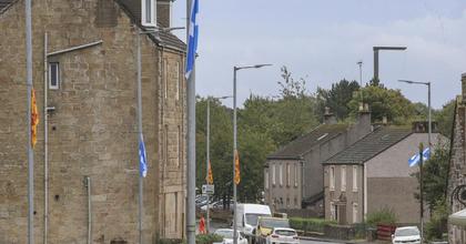 More saltire flags appear on lampposts across West Dunbartonshire