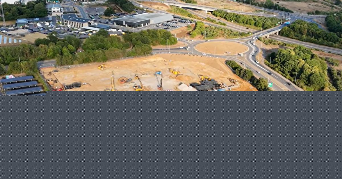 Dramatic drone footage shows major progress for city's first Costco