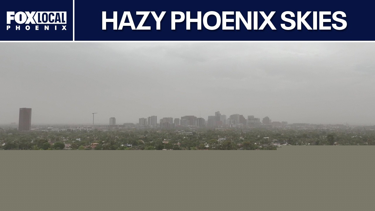 Dust storm creates hazy skies over Phoenix