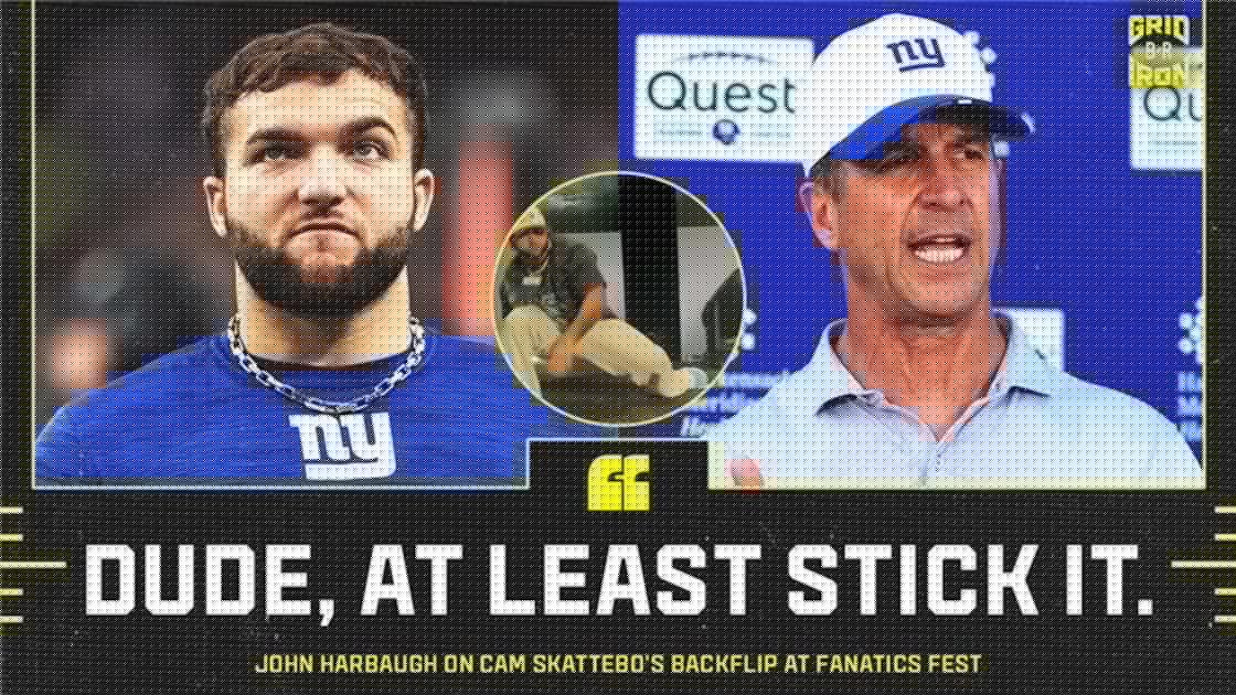 John Harbaugh Jokes About Cam Skattebo's Failed Backflip in Viral amid Injury Concerns