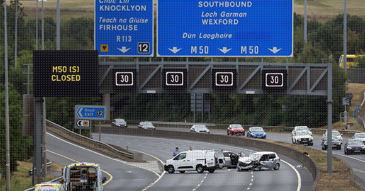 Several people seriously injured in crash on the M50