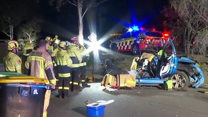 Cambridge Gardens: Car splits in two after horror crash in Sydney’s North-West, driver rushed to hospital