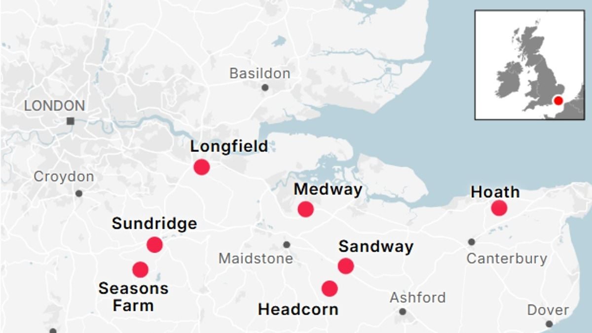 Ten traveller camps spring up in Kent as the Garden of England sees deluge of illegal sites