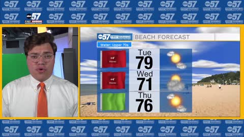 Pleasant day, bad for beachgoers