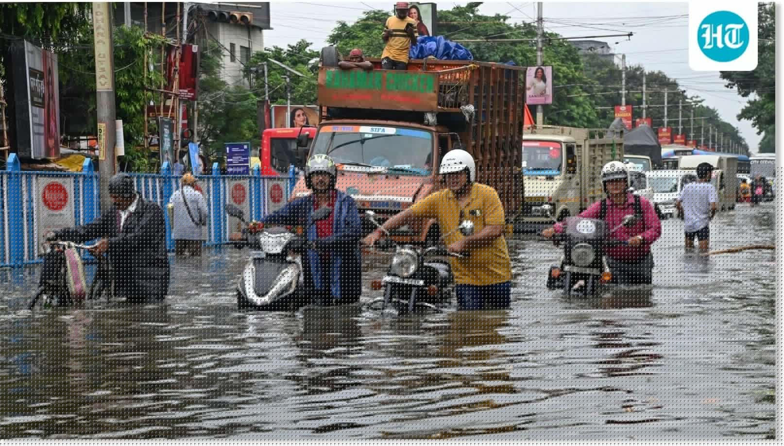 At least 10 die of electrocution after heavy rains flood Kolkata, India - nearly 10 inches of rain in less than  24 hours