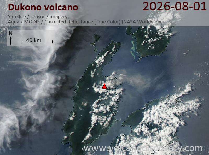 Dukono Volcano Volcanic Ash Advisory: VA TO FL060 OBS AT 01/1620Z EXT NE OBS VA DTG: 01/1620Z to 6000 ft (1800 m)