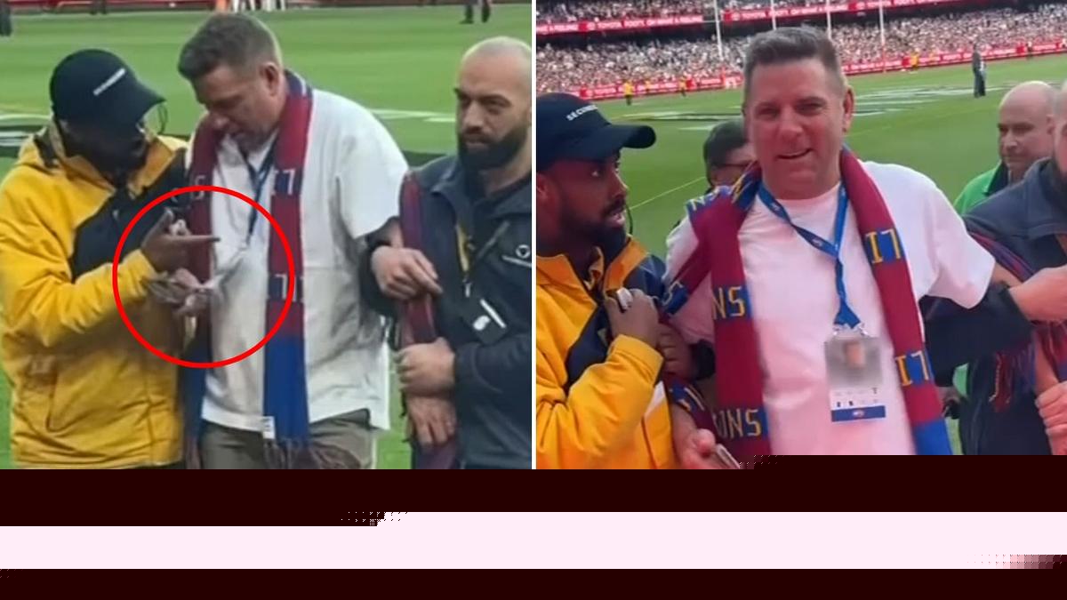 Imposter wearing ex-player’s accreditation arrested after joining AFL grand final celebrations