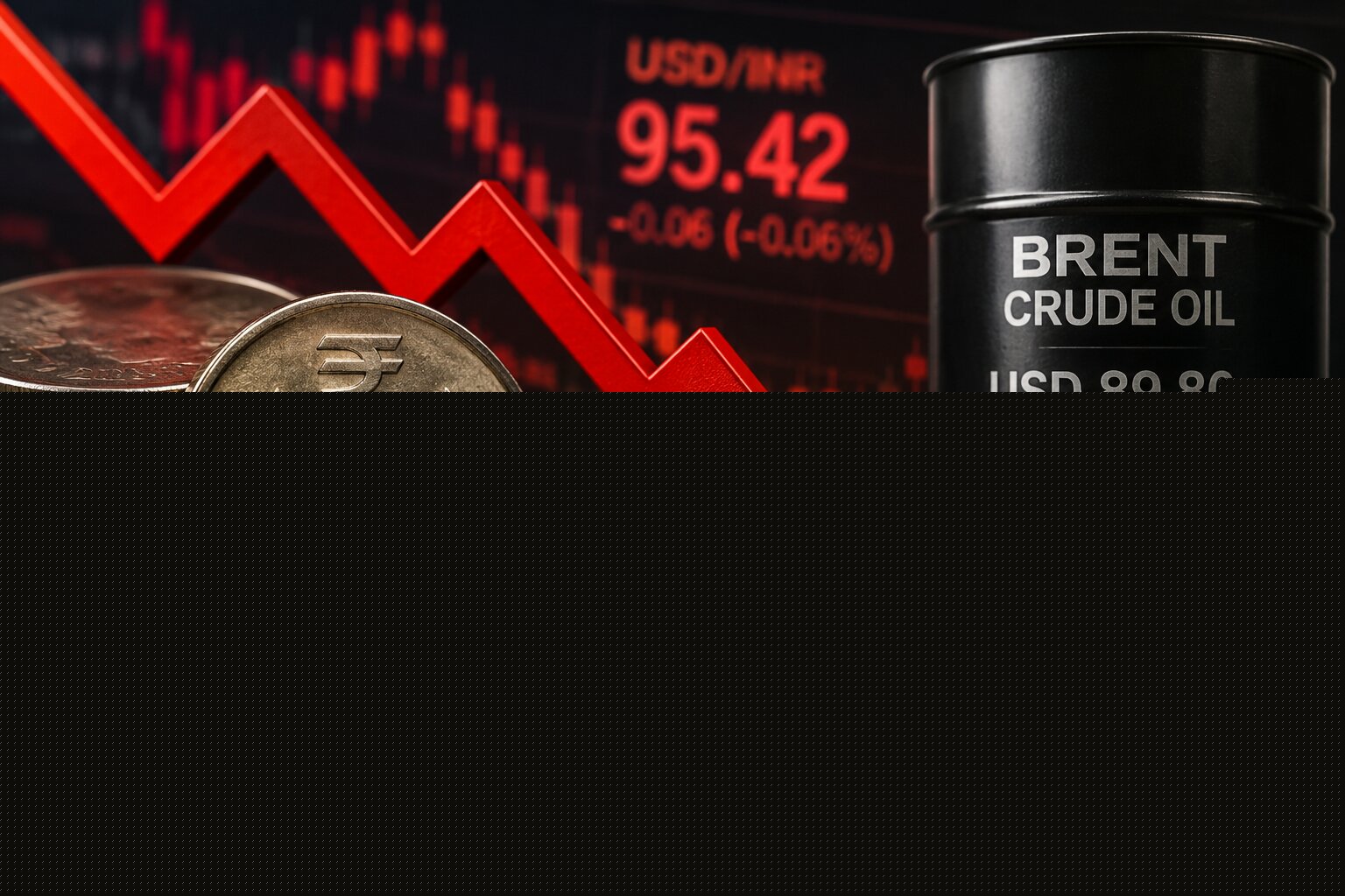 Indian rupee falls to 95.42 against US dollar amid rising oil prices