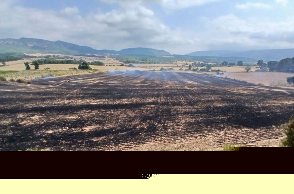 Estabilitzat l’incendi agrícola de Montblanc després d’haver cremat 1,6 hectàrees