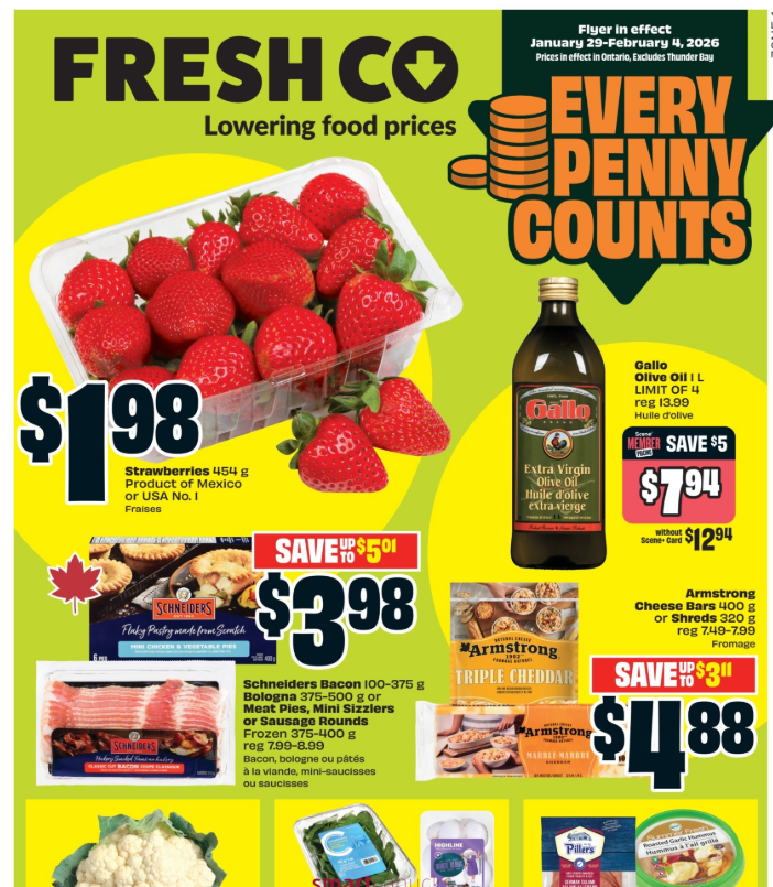 Freshco Ontario: Gallo Olive Oil 1L $7.94 Member Price + Flyer Deals