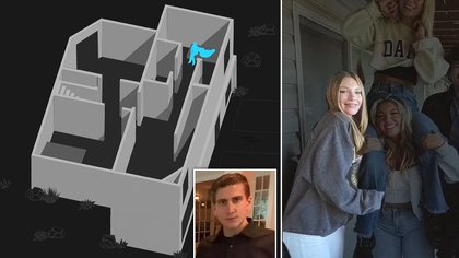 Spattering walls with blood as he prowled room by room, chilling reconstruction of how Bryan Kohberger stabbed four friends to death in psychopathic Idaho murder spree