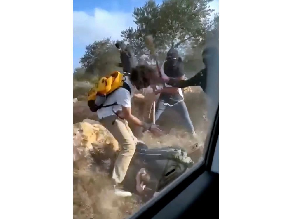 Israeli settlers beat Palestinian farmers as attacks mount during West Bank olive harvest