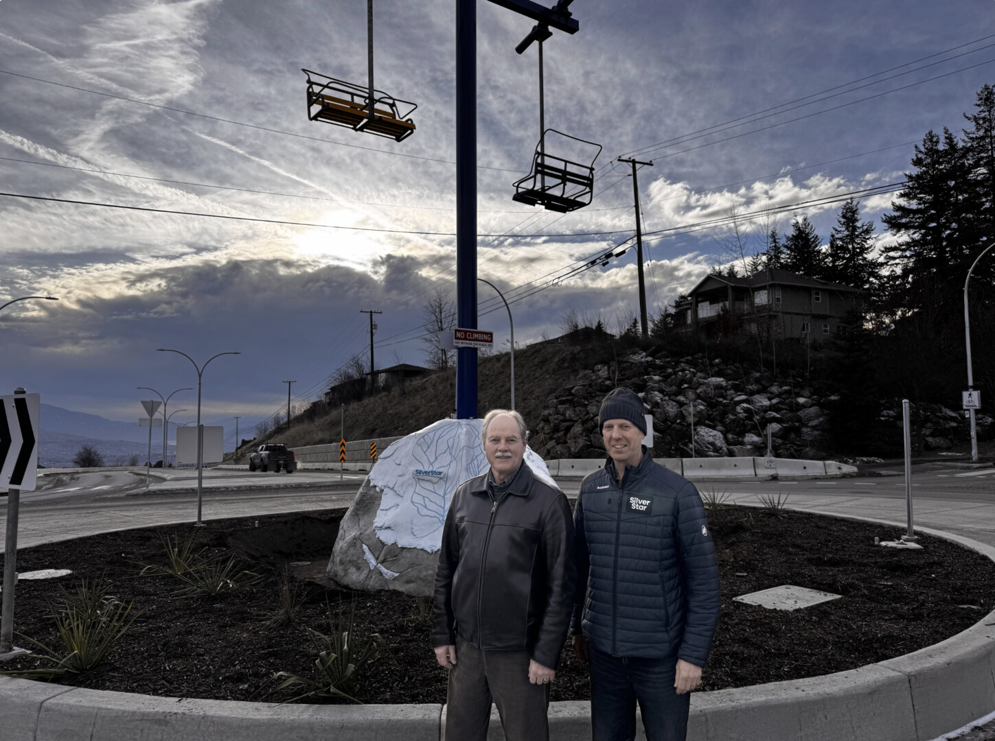 City of Vernon, SilverStar Mountain Resort collaborate on 'historic' chairlift feature at roundabout (Vernon)