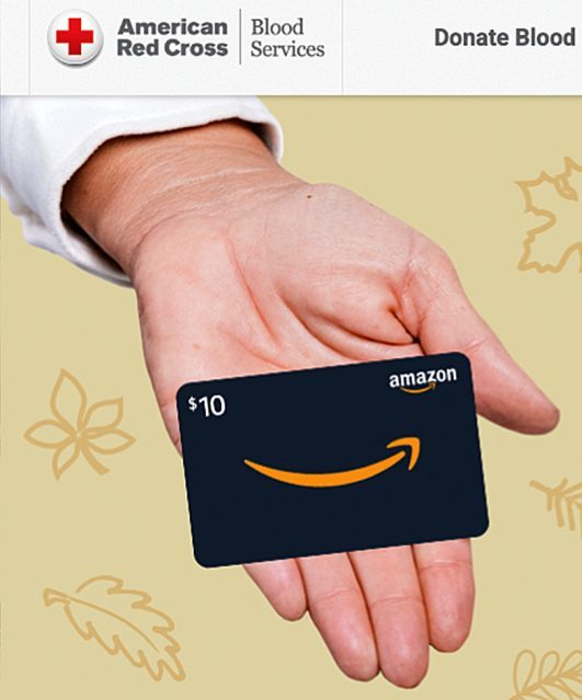 Red Cross offers Amazon card to donors through Oct. 19