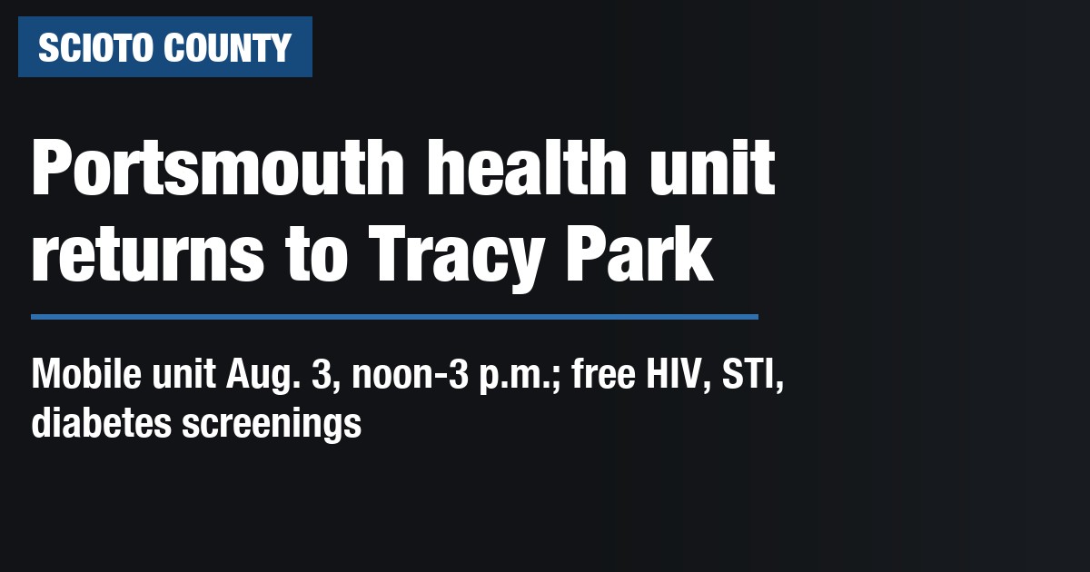 Portsmouth health department to bring mobile unit to Tracy Park Aug. 3
