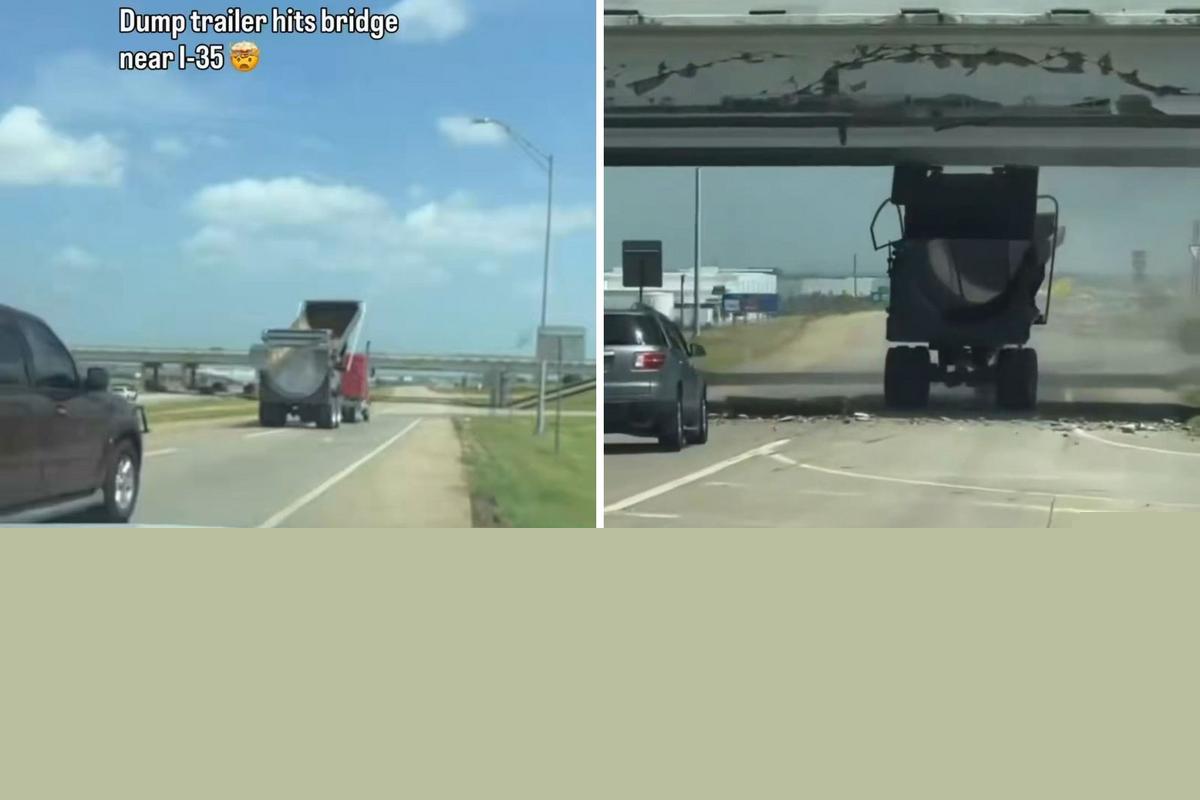 Dump Truck Slams Into Denton Overpass in Shocking Video