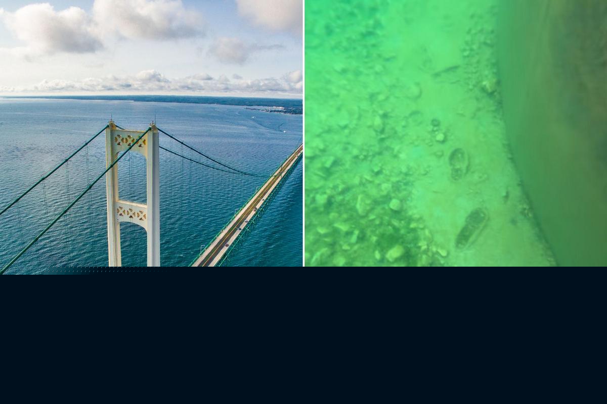 Footprints Discovered Underwater On The Mackinac Bridge