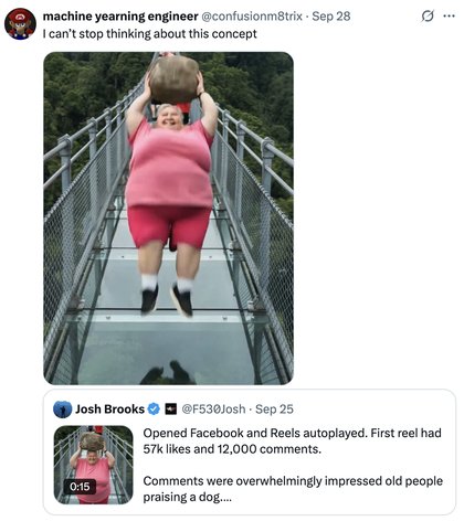 AI Lady With Rock Breaking Glass Bridge - I can’t stop thinking about this concept