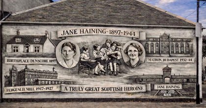 Artwork for mural dedicated to WW2 Scot who cared for Jewish girls unveiled