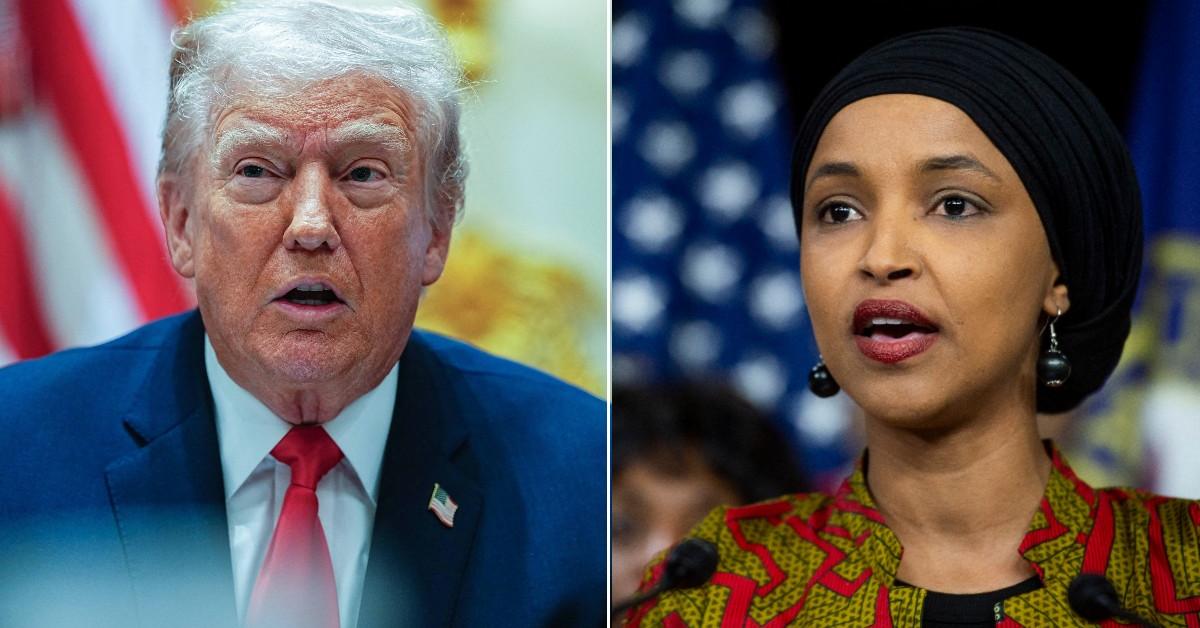 Ilhan Omar Fires Back at Trump with Dementia Dig After Prez Accuses Her of 'Spraying Herself' in Syringe Attack