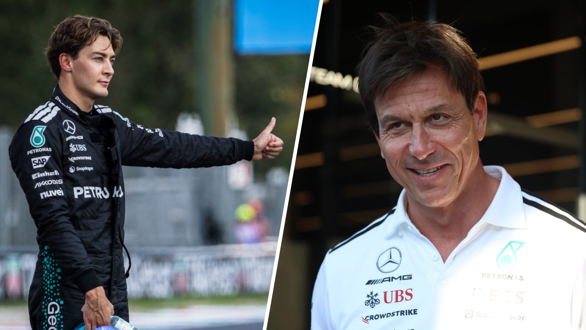 Toto Wolff gives intriguing six-word response when asked about George Russell's Mercedes contract talks