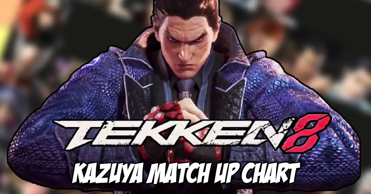 TheMainManSWE releases new Kazuya match up chart for the latest version of Tekken 8