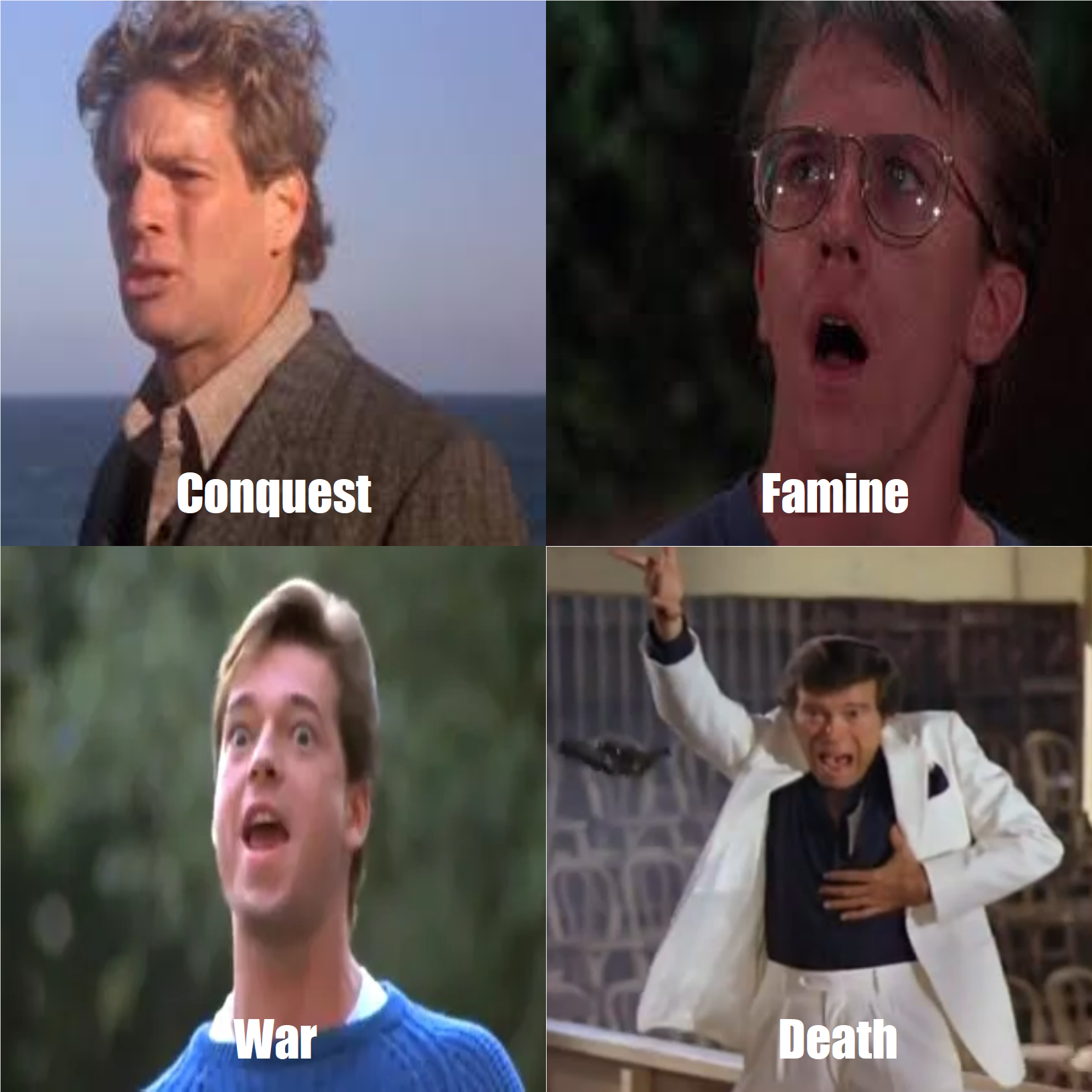 Four Horsemen Of The Apocalypse - Four Horsemen of Classic Bad Acting Memes