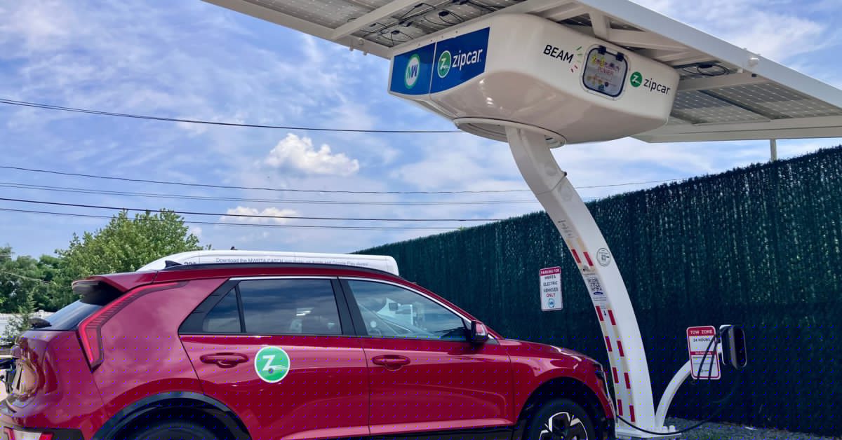 A new Zipcar pilot pairs shared EVs with off-grid solar charging