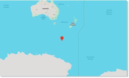6.9 magnitude earthquake in the Macquarie Island region - 3rd major quake there in 3 days