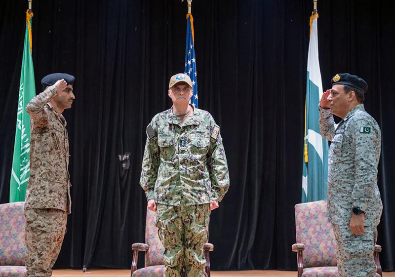 Pakistan Navy assumes Command of Combined Task Force (CTF)-150 for the 14th time during Change of Command Ceremony.