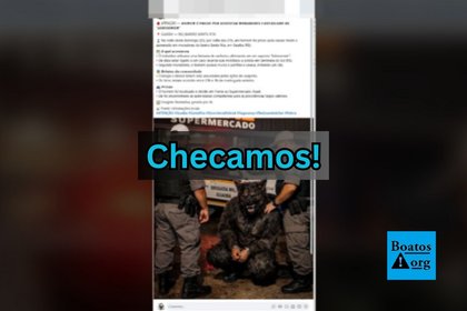 É falso que Homem foi preso por se fantasiar de lobisomem em Guaíba (RS)