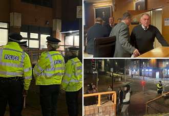 Policed council meeting on immigration descends into chaos again