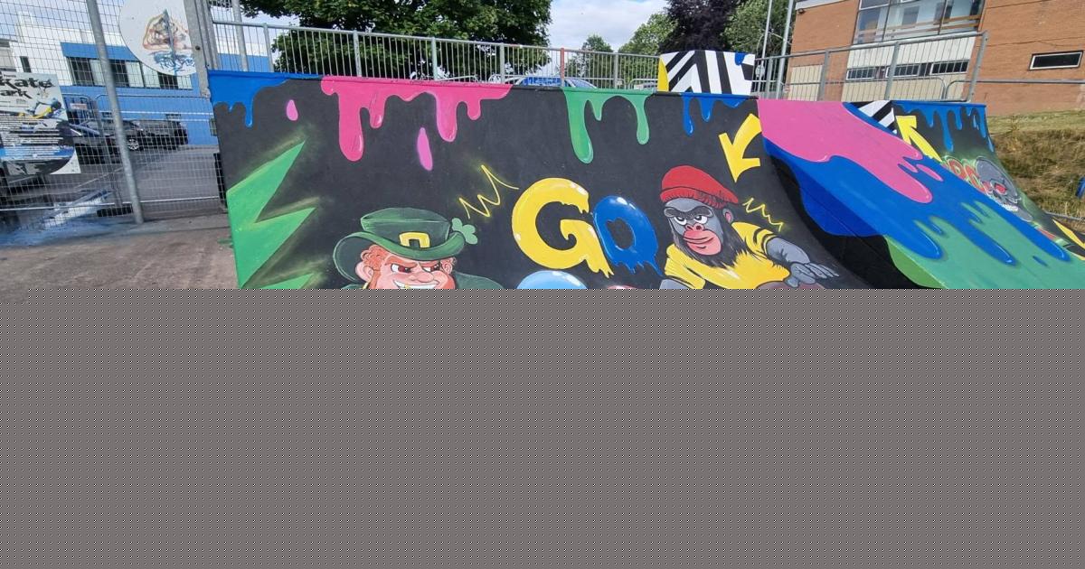 Skate park transformed by colourful murals