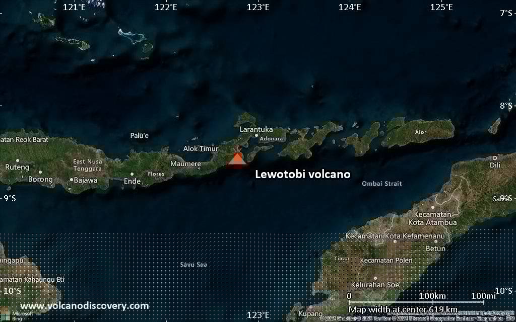Lewotobi Volcano Volcanic Ash Advisory: VA TO FL090 MOV W OBS FROM GROUND 01/0057Z EST VA DTG: 01/0810Z to 9000 ft (2700 m)