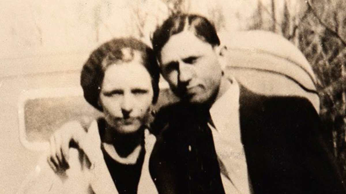 Bonnie and Clyde pictured on the run: Remarkable photos show lovestruck outlaws during two-year crime spree that ended with their gruesome deaths