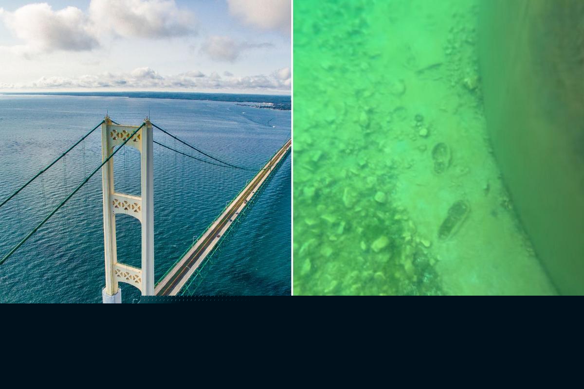 Footprints Discovered Underwater On The Mackinac Bridge