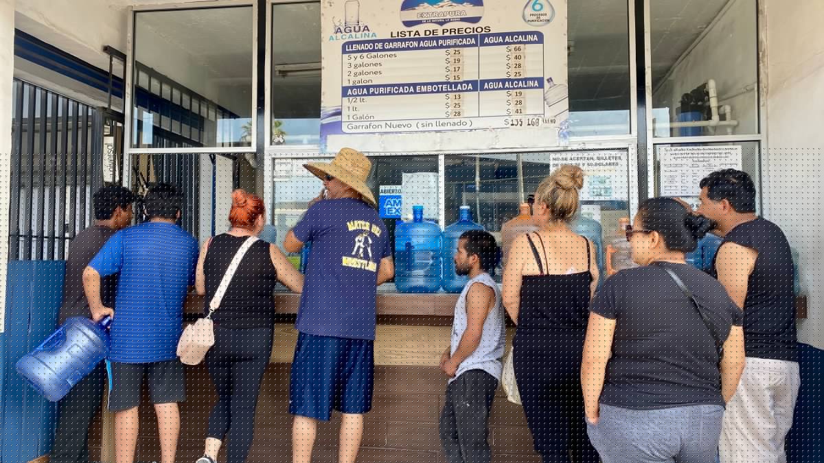 Familias recurren a purificadoras de agua ante nuevo corte del servicio en Tijuana
