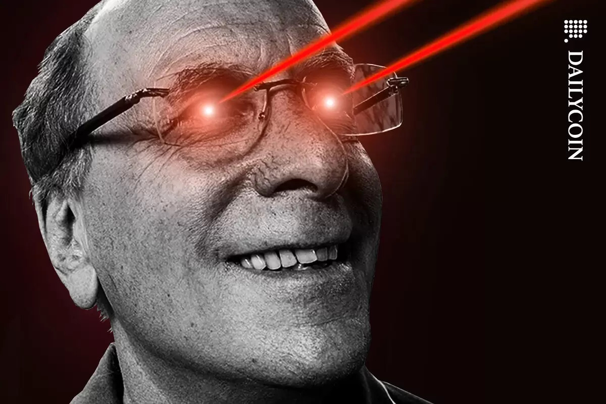 BlackRock - BlackRock CEO with laser eyes
