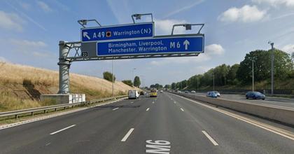 Minor injuries suffered after motorhome overturns in crash that closed M6